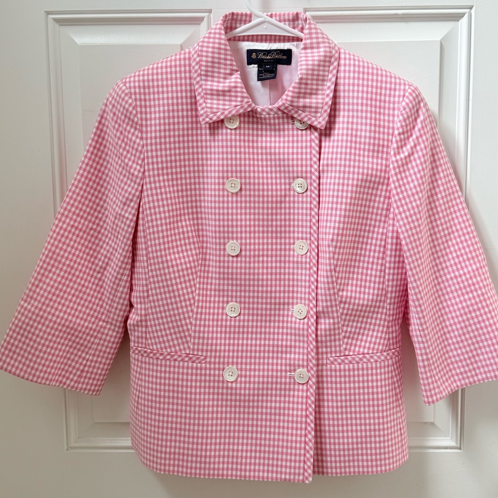 Brooks Brothers Pink Gingham Jacket